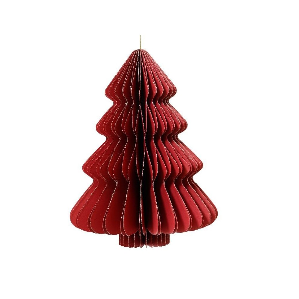 ALBERO CARTA GLITTER ROSSO H.20CM.